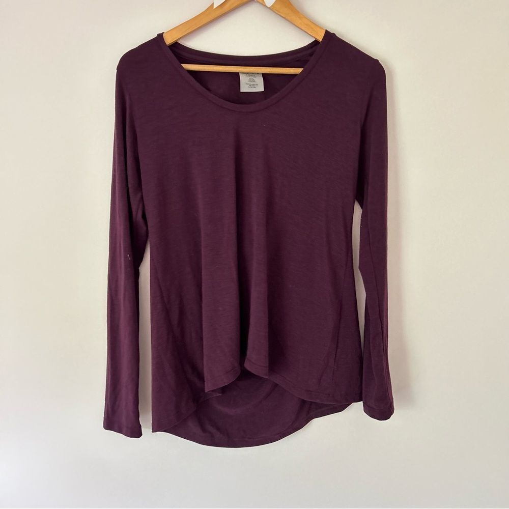 DYI Long Sleeve Mulberry Color Open Back Shirt